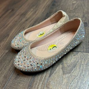 Glittery toddler flats